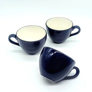 Pagnossin Treviso Italy Navy Blue White Ceramic Cups (3)